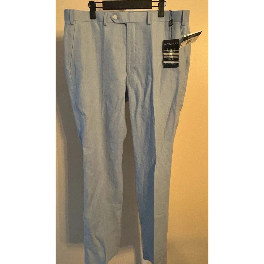 Mens RALPH LAUREN dress pants 36x32 Light Blue ULTRA FLEX Lightweight Preppy - Picture 9 of 16